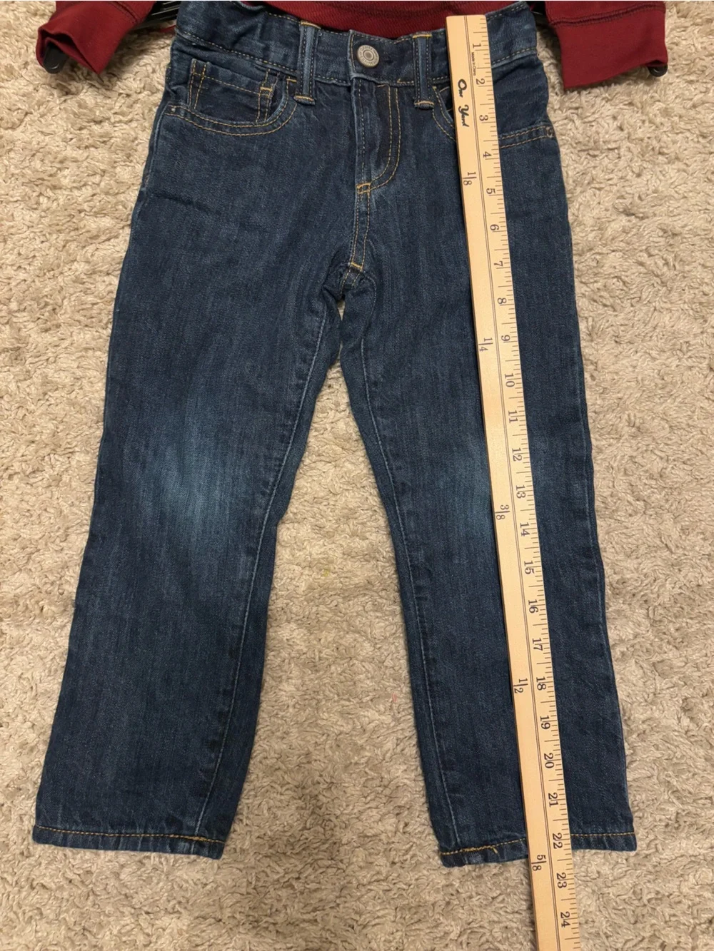 GAP & Gymboree Jeans and soft thermal crew neck shirt Boys Size 4